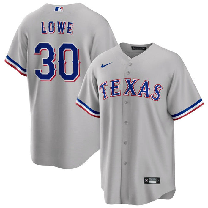 Nathaniel Lowe Texas Rangers gray jersey