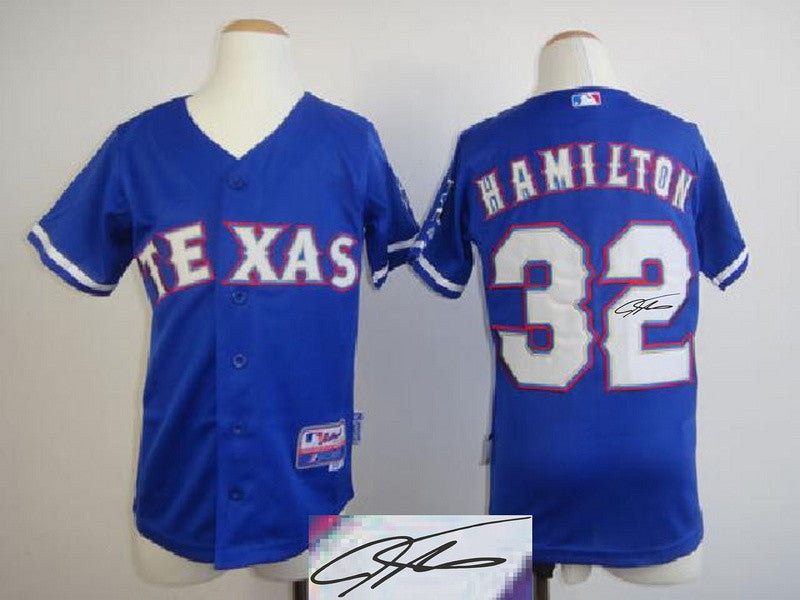 Hamilton Texas Rangers blue jersey