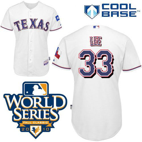 Cliff Lee Texas Rangers white jersey