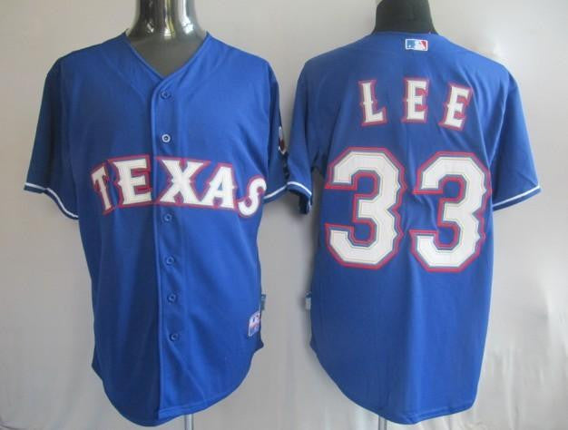 Lee Texas Rangers blue jersey