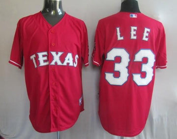 Lee Texas Rangers red jersey