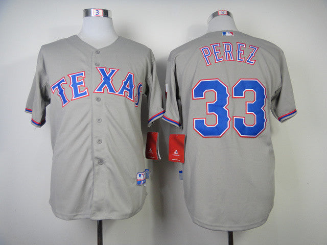 Perez Texas Rangers grey jersey