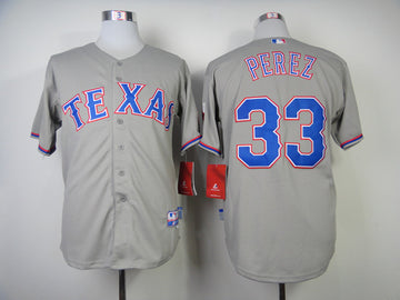 Perez Texas Rangers grey jersey