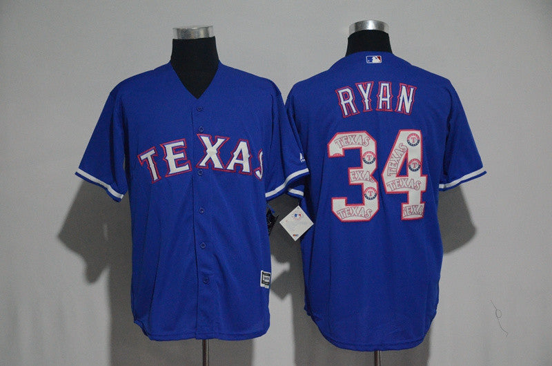 Nolan Ryan Texas Rangers blue jersey