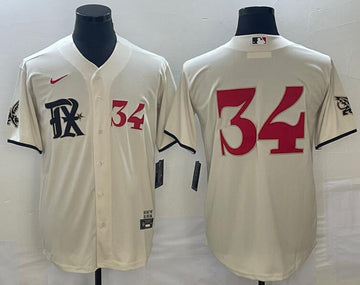 Nolan Ryan Texas Rangers cream City Connect jersey