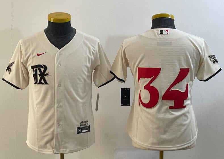 Nolan Ryan Texas Rangers cream City Connect jersey