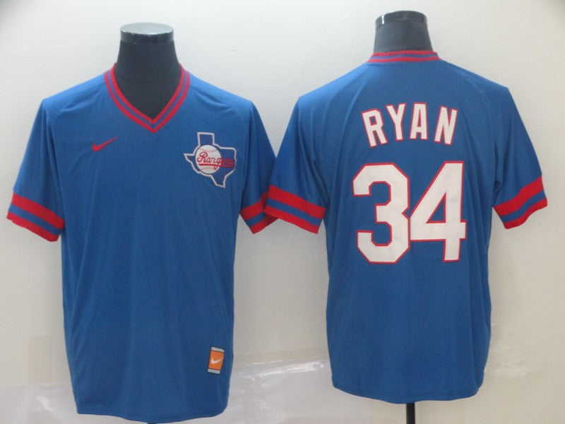Nolan Ryan Texas Rangers royal Throwback jersey