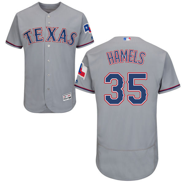 Cole Hamels Texas Rangers gray jersey