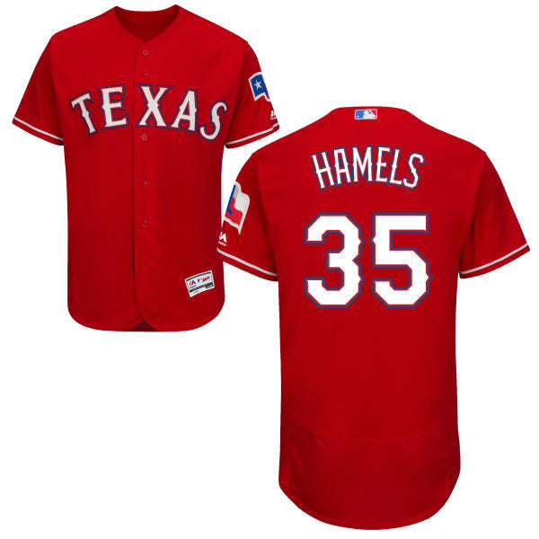 Cole Hamels Texas Rangers red jersey