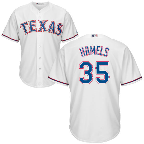 Cole Hamels Texas Rangers white jersey