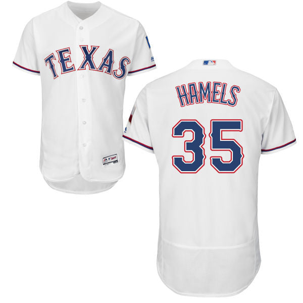 Cole Hamels Texas Rangers white jersey