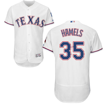 Cole Hamels Texas Rangers white jersey