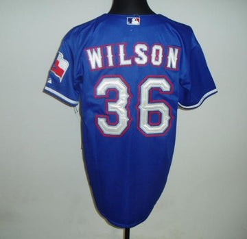 Wilson Texas Rangers blue jersey