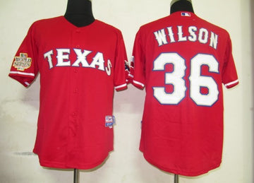 Wilson Texas Rangers red jersey