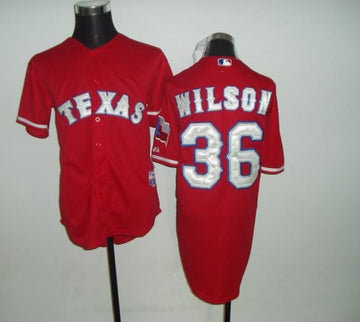 Wilson Texas Rangers red jersey