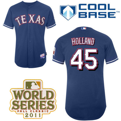 Derek Holland Texas Rangers blue jersey