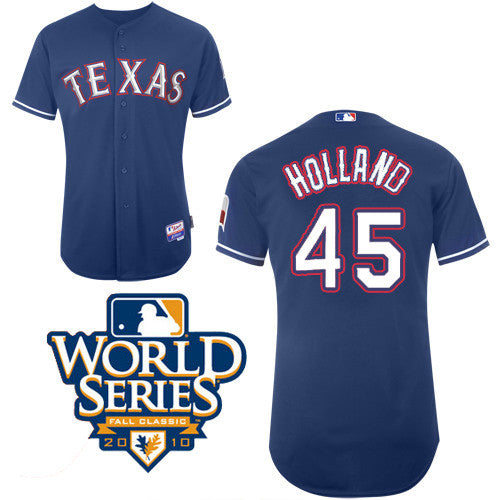 Derek Holland Texas Rangers blue jersey