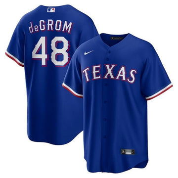 Jacob deGrom Texas Rangers royal jersey