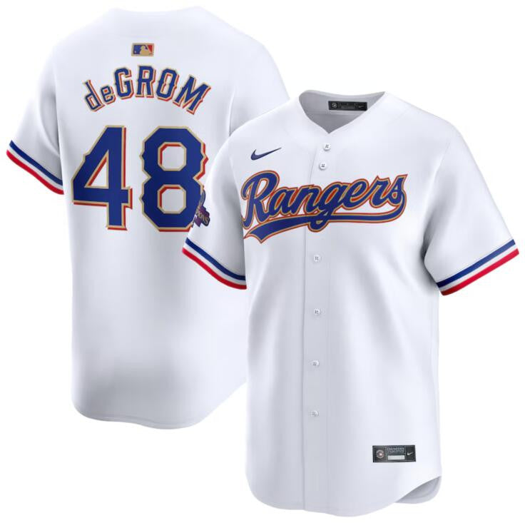 Jacob deGrom Texas Rangers white jersey