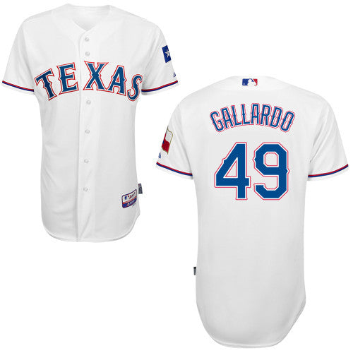 Gallardo Texas Rangers white jersey