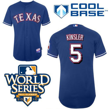 Lan Kinsler Texas Rangers blue jersey