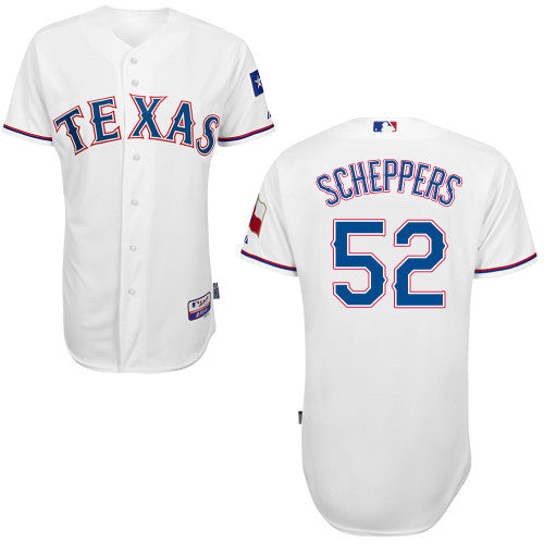 Scheppers Texas Rangers white jersey