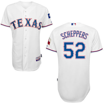 Scheppers Texas Rangers white jersey