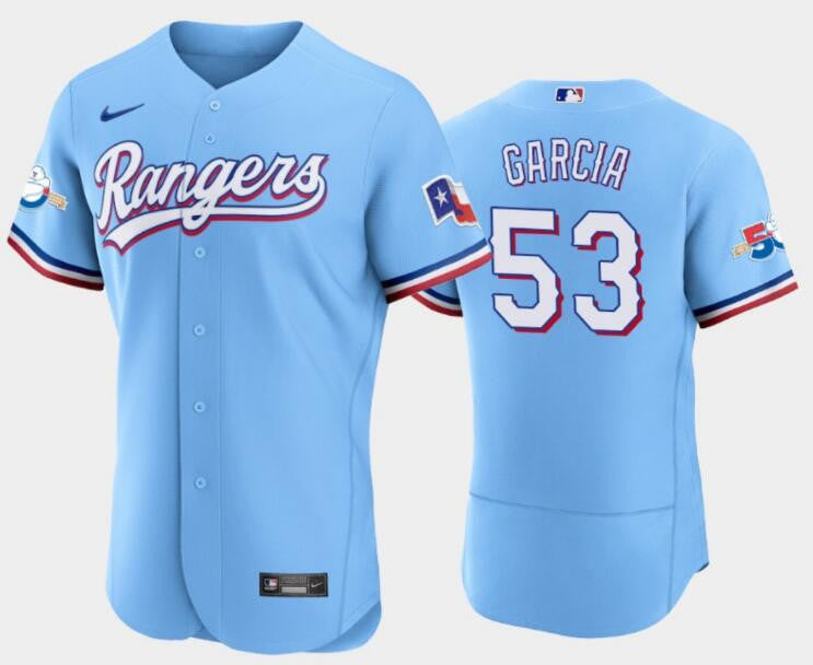 Adolis Garcia Texas Rangers blue jersey