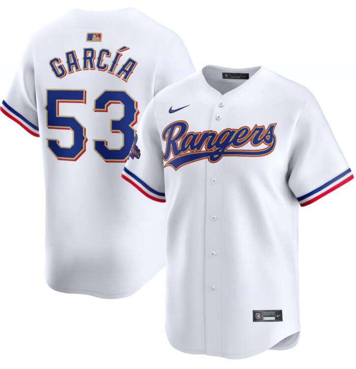 Adolis Garcia Texas Rangers white jersey