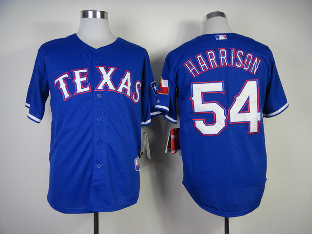 Harrison Texas Rangers blue jersey