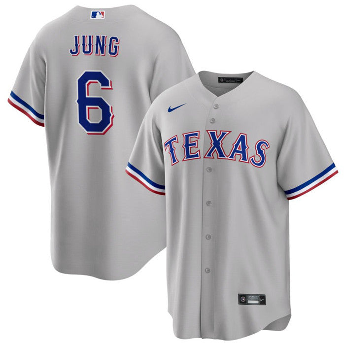 Josh Jung Texas Rangers gray jersey