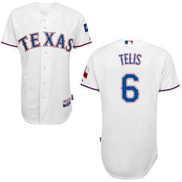 Telis Texas Rangers white jersey