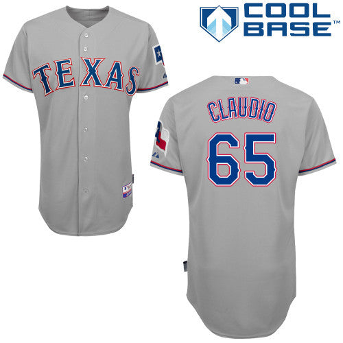 Claudio Texas Rangers grey jersey