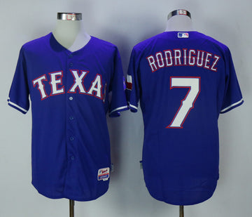 Ivan Rodriguez Texas Rangers blue jersey