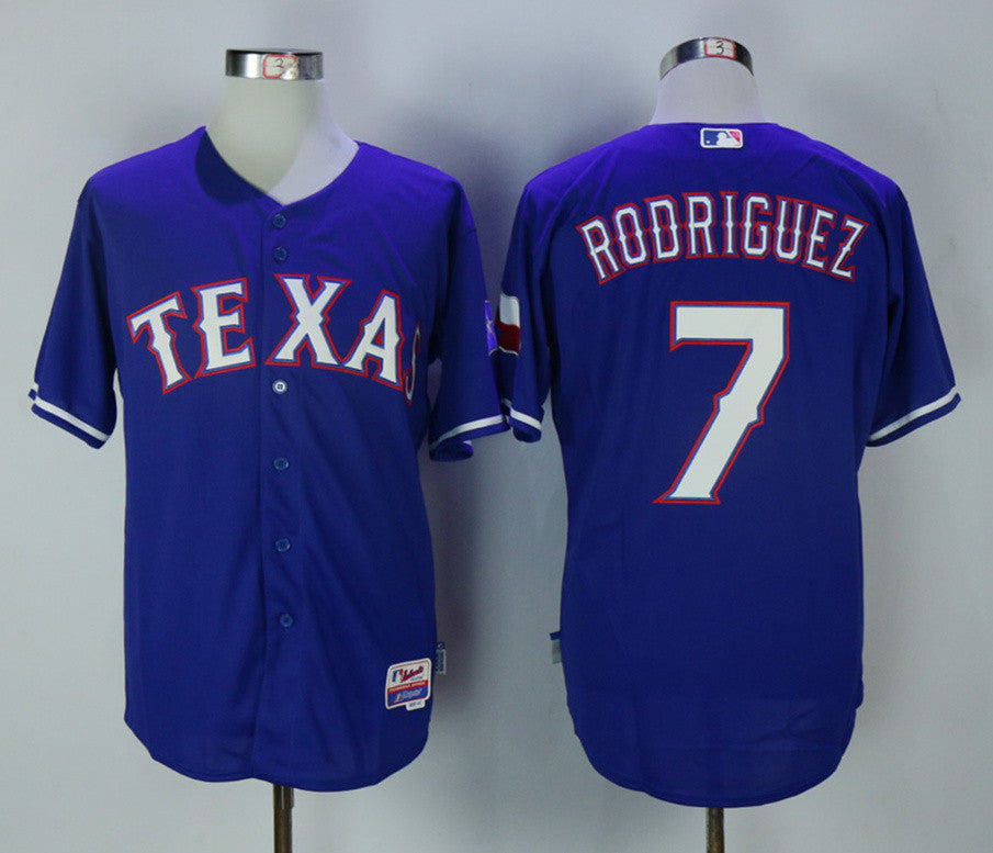 Ivan Rodriguez Texas Rangers blue jersey