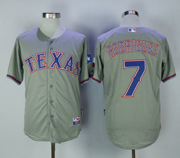 Ivan Rodriguez Texas Rangers grey jersey