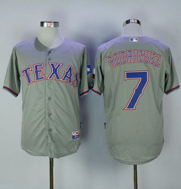 Ivan Rodriguez Texas Rangers grey jersey