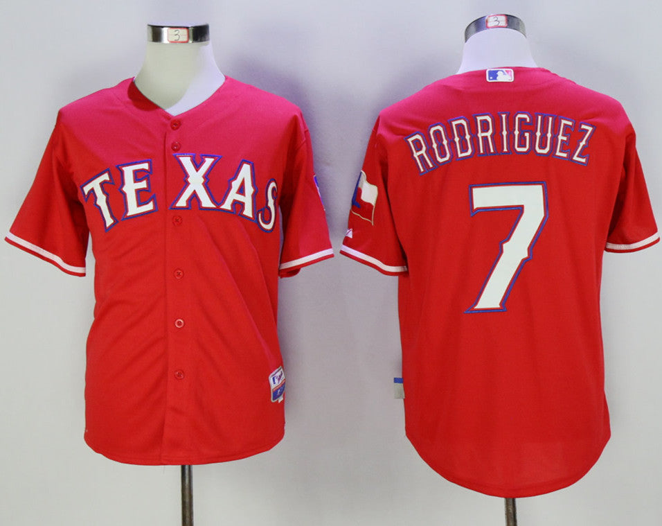Ivan Rodriguez Texas Rangers red jersey