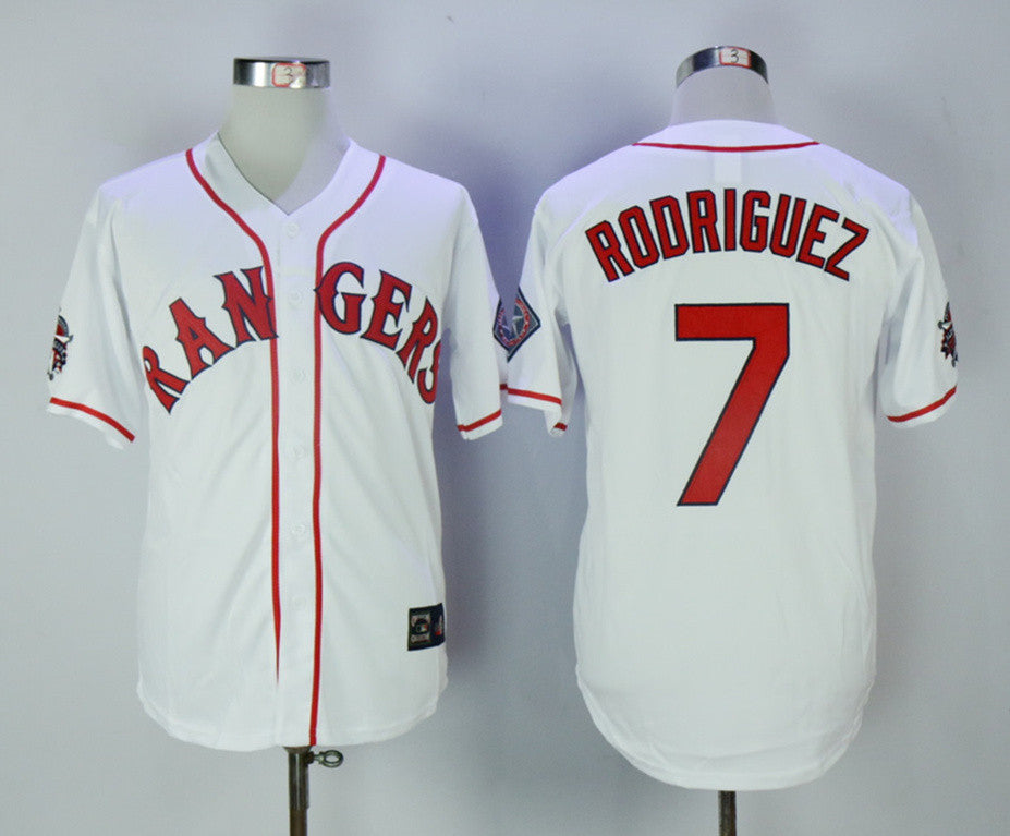Ivan Rodriguez Texas Rangers white Throwback jersey