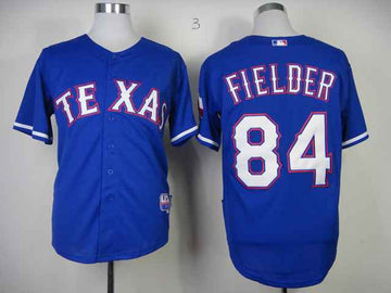 Fielder Texas Rangers blue jersey
