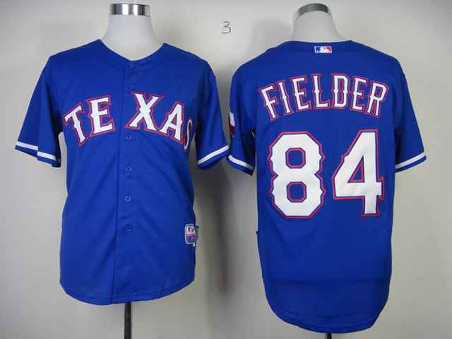 Fielder Texas Rangers blue jersey
