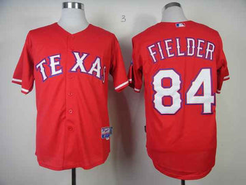 Fielder Texas Rangers red jersey