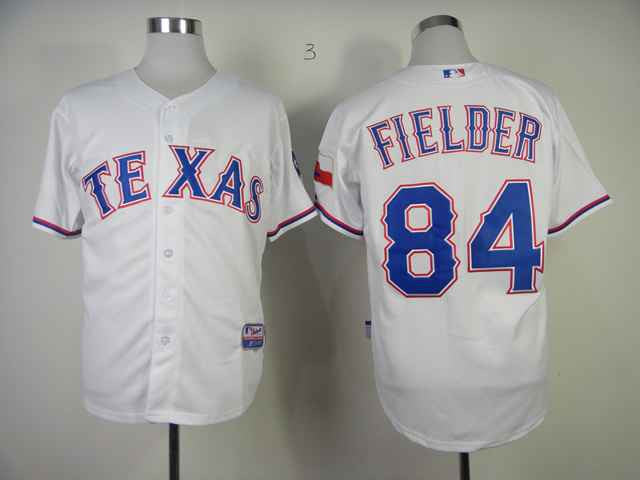 Fielder Texas Rangers white jersey