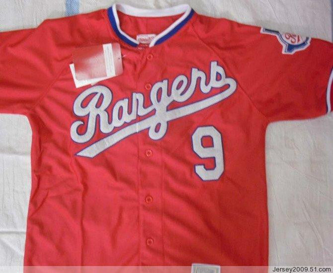 Brien Texas Rangers red jersey