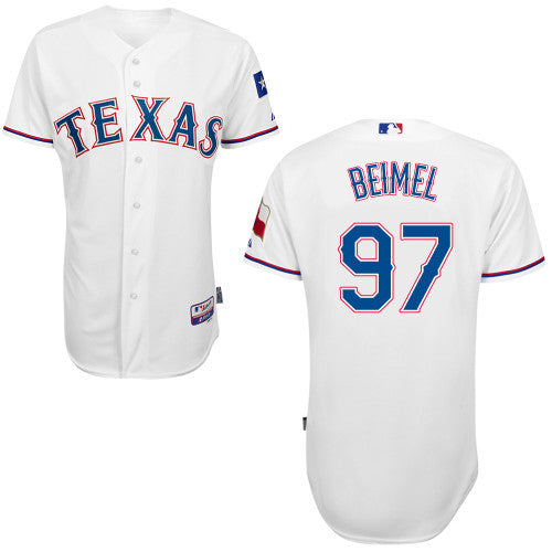 Beimel Texas Rangers white jersey