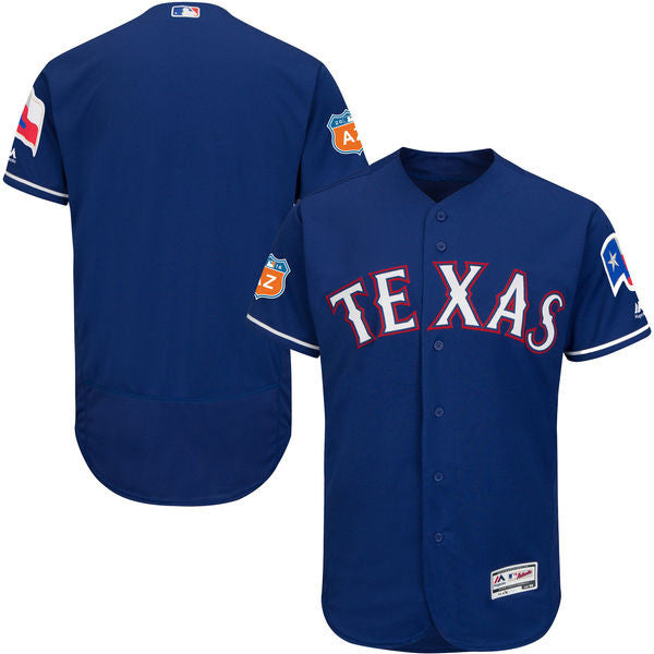 Custom Texas Rangers blue jersey