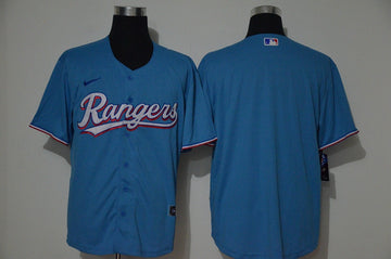 Custom Texas Rangers blue jersey