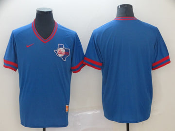 Custom Texas Rangers blue Throwback jersey