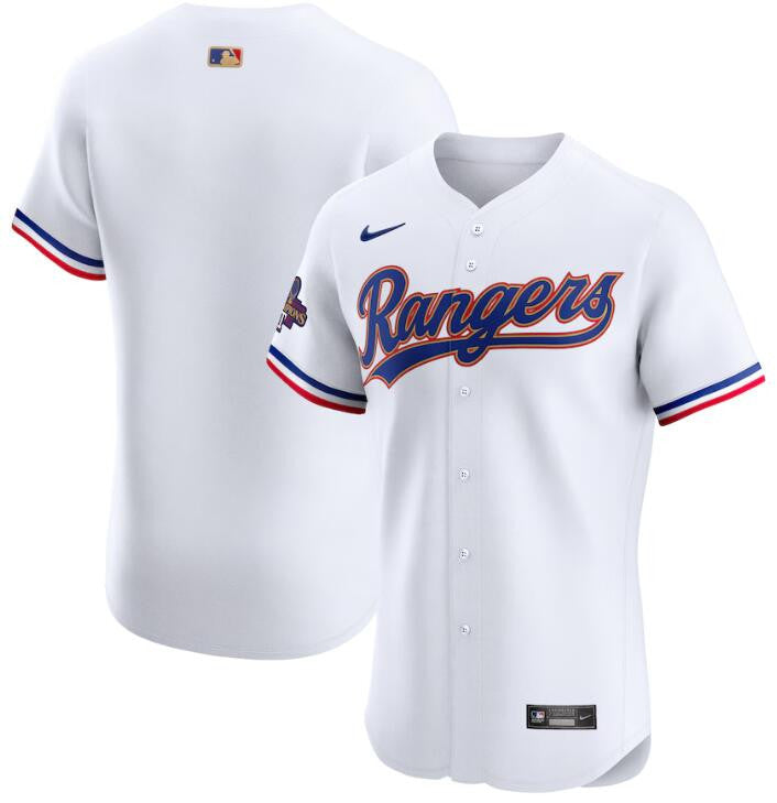 Blank White Texas Rangers gold jersey