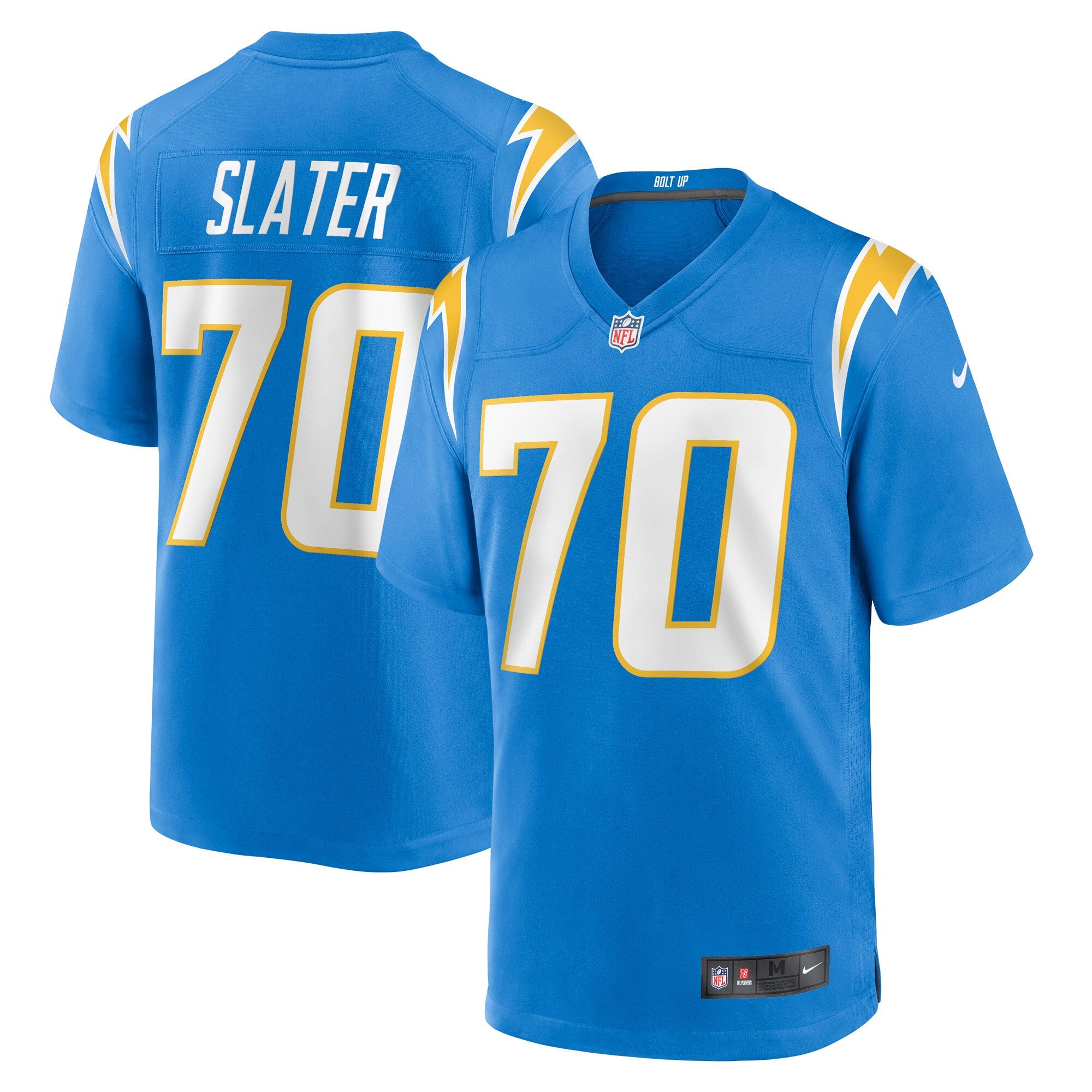 Rashawn Slater Los Angeles Chargers blue jersey